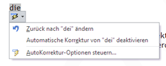 AutoKorrektur in Word 2010 AutoKorrektur in Word 2010