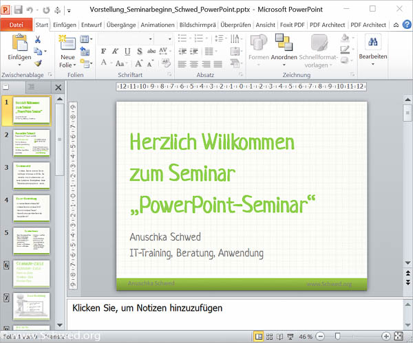 Powerpoint Schulungen Anuschka Schwed