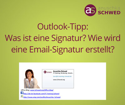 Wie erstelle ich eine Signatur in Outlook?