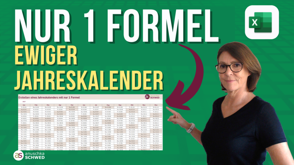 Videotutorial Erstellung des ewigen Jahreskalenders.