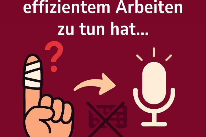 Finger-Effizient-Arbeiten Effizient arbeiten mit der Windows Diktierfunktion