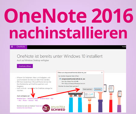 OneNote 2016 nachinstallieren