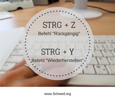 ShortCut Befehl Rückgängig STRG+Z