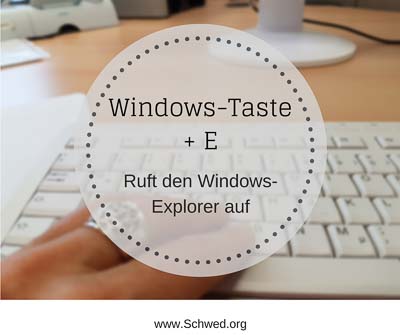 Tastenkombination ruft Windows-Explorer auf:Windows+E
