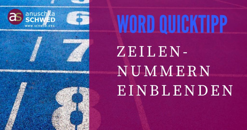 Word-Quicktipp-Zeilennummern-einblenden Word-Quicktipp-Zeilennummern-einblenden