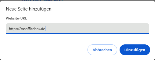 Google Chrome Startseite hinzufügen – Screenshot Schritt 4