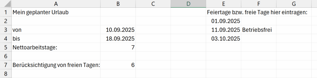 So berechnen Sie in Excel die Nettoarbeitstage!